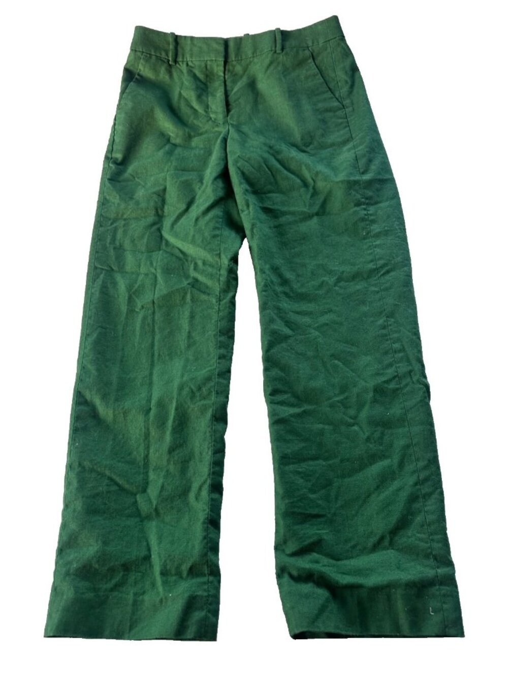 J. Crew Factory Green Wide‑Leg Trousers